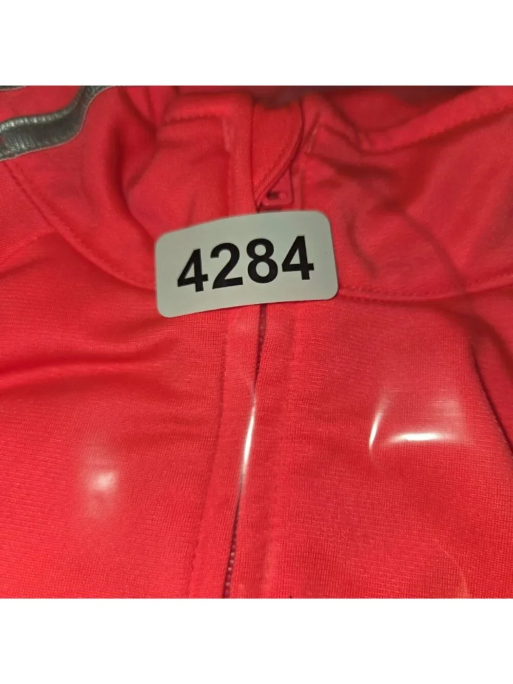 Adidas Girl 6 Pink zip-up Jacket Signature Silver Three-Stripes Sleeve 4284